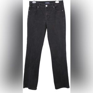 Bandolino Samantha Straight Leg Jeans Women’s Black Stretch, Size 14